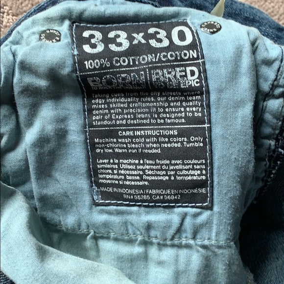 Express men’s Rocco slim fit straight leg 33/30 - Picture 6 of 7